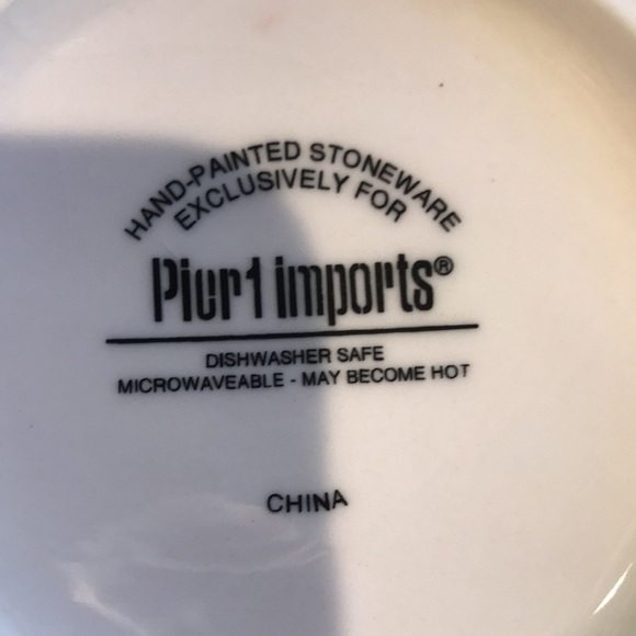 PIER 1 - Two (2) Red Yellow Flower Bowls Ice Cream Dishes - Picture 5 of 16